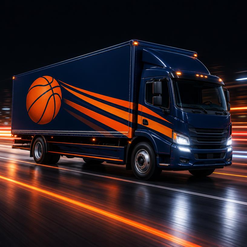 HoopBeam tracked shipping truck